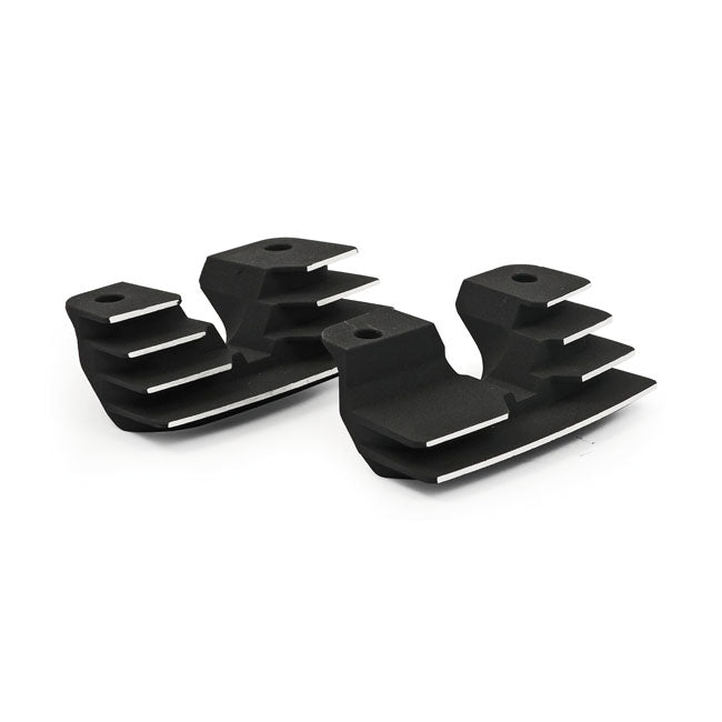 Finned Head Bolt Bridge Cover Kit, Black for Harley Davidson