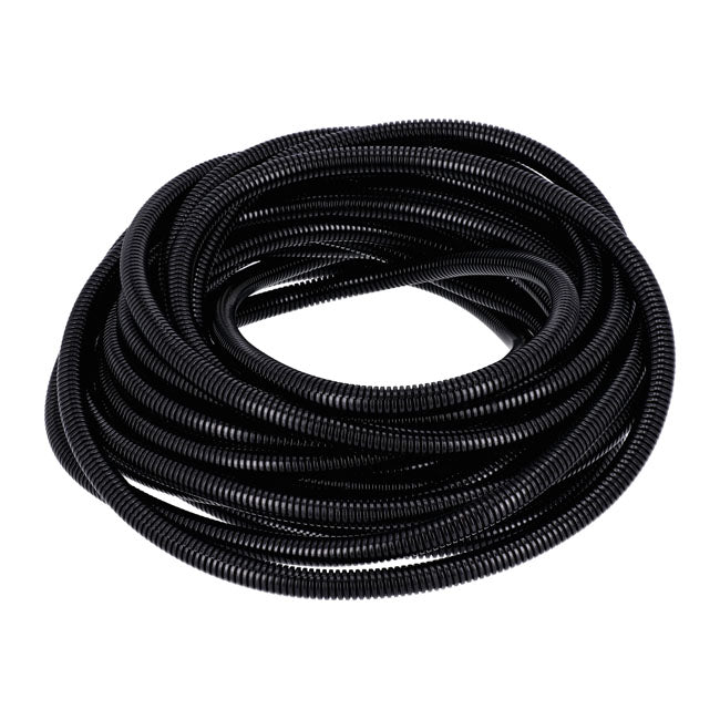 Telar De Cableado Dividido De Pvc. 50 Pies, 7/16" De Diámetro Interior (11,1 Mm). Negro Para Harley Davidson