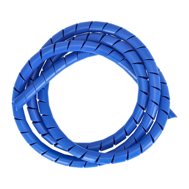 Spiralwicklung, Kabelbaum. 1/2" Durchmesser. Blau für Harley Davidson