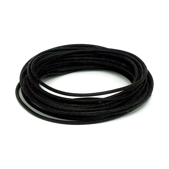 Classic Fabric-Covered Wiring Harness, 25 Feet, Roll, Black for Harley-Davidson