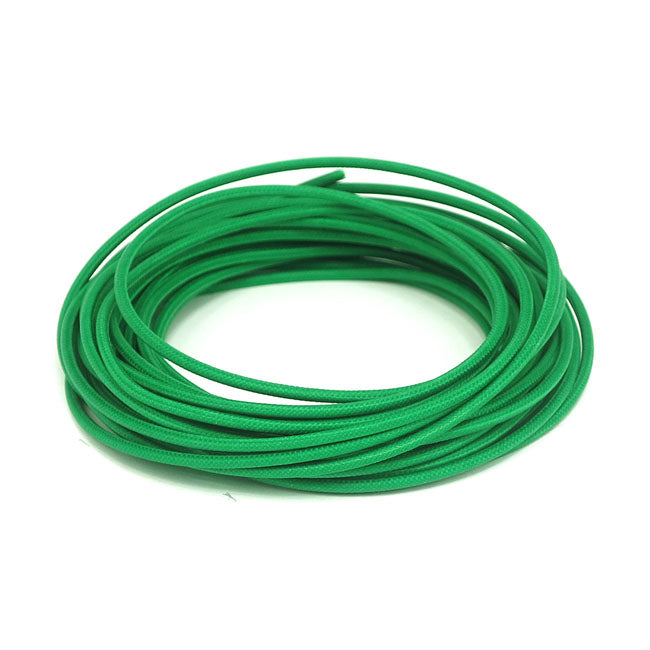 Classic Fabric-Covered Wiring Harness, 25 Feet, Roll, Green, for Harley-Davidson