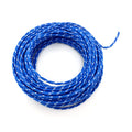 Classic Fabric-Covered Wiring Harness, 25 Feet Roll, Blue/White for Harley-Davidson
