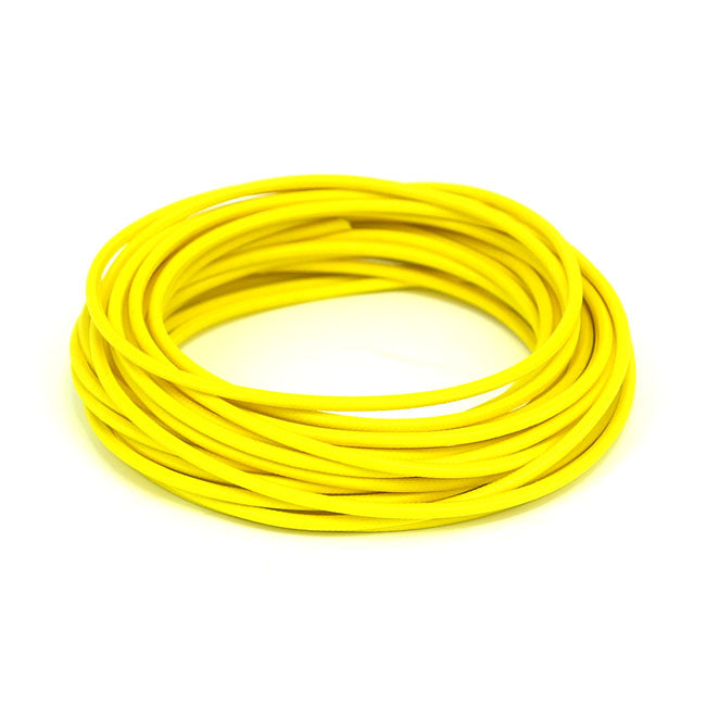 Classic Fabric-Covered Wiring Harness, 25 Feet, Roll, Yellow, for Harley-Davidson