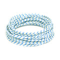 Classic Fabric-Covered Wiring Harness, 25 Feet Roll, White/Blue for Harley-Davidson