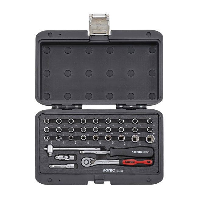 1/4'' Combination Socket Set 32 Pieces US/SAE Sizes.