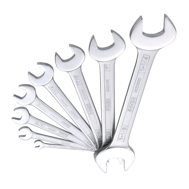 Sonic 8-Piece Open-End Wrench Set, US/SAE Sizes
