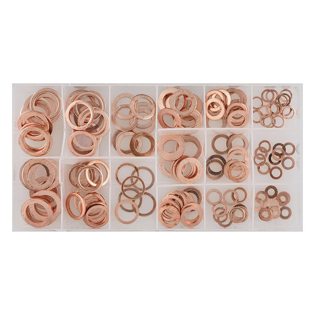 Sonic, Assorted Box of Copper Sealing Rings Set of 150 Pieces