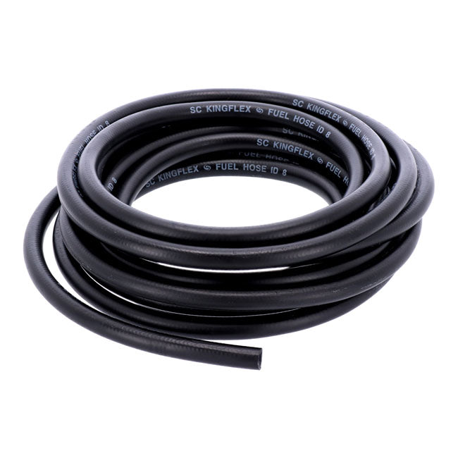 MCS Black Neoprene Fuel/Oil Line Hose 8mm (5/16") for Harley Davidson