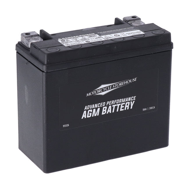 MCS, Serie Advanced- Batería Sellada AGM. 12 V,18 Ah,310 CCA Para Harley Davidson