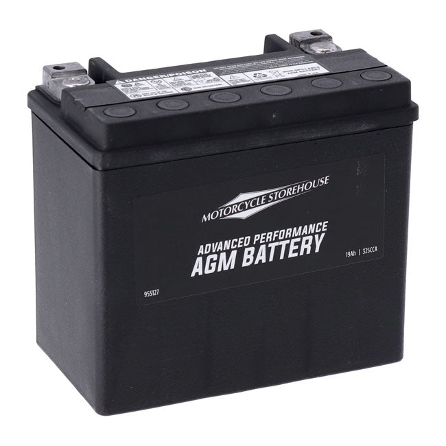 MCS Advance Series - Versiegelte AGM-Batterie. 12 V, 19 Ah, 325 CCA für Harley-Davidson