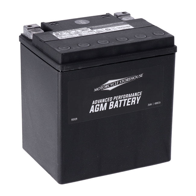 MCS Advance Series - Versiegelte AGM-Batterie. 12 V, 26 Ah, 400 CCA für Harley-Davidson