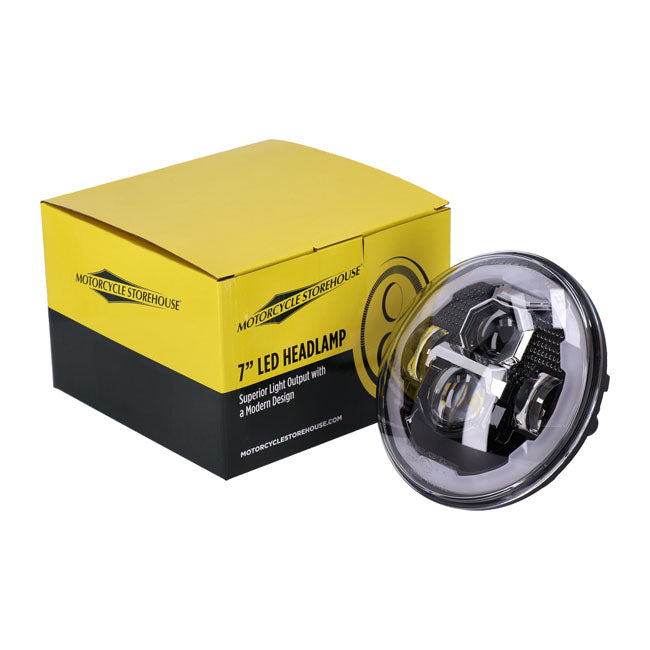 Faro LED 7" Con Anillo Halo Homologado Para Harley-Davidson