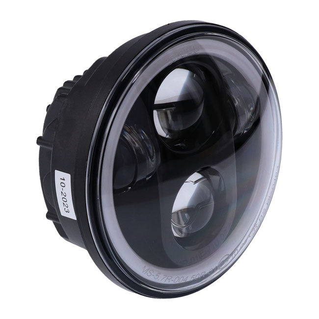 Led Fara 5.75 "met een gehomologeerde halo-ring voor Harley-Davidson