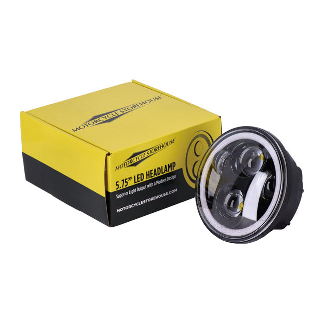 5.75" LED Headlight with Halo Ring Approved for Harley-Davidson