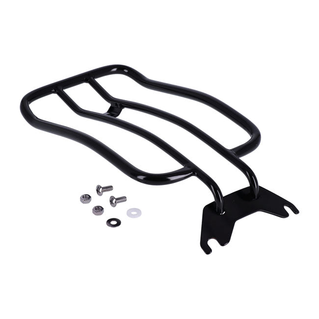 7" Solositz-Gepäckträger Schwarz für Harley-Davidson