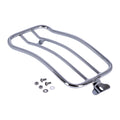 Portaequipajes Con Asiento Individual Cromado De 7" Para Harley-Davidson