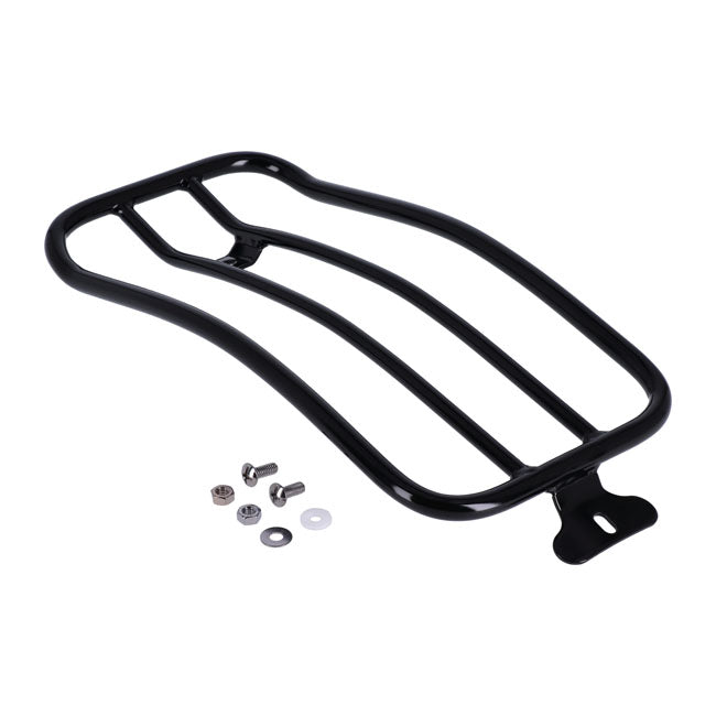 7" Solo Seat Luggage Rack Black for Harley-Davidson