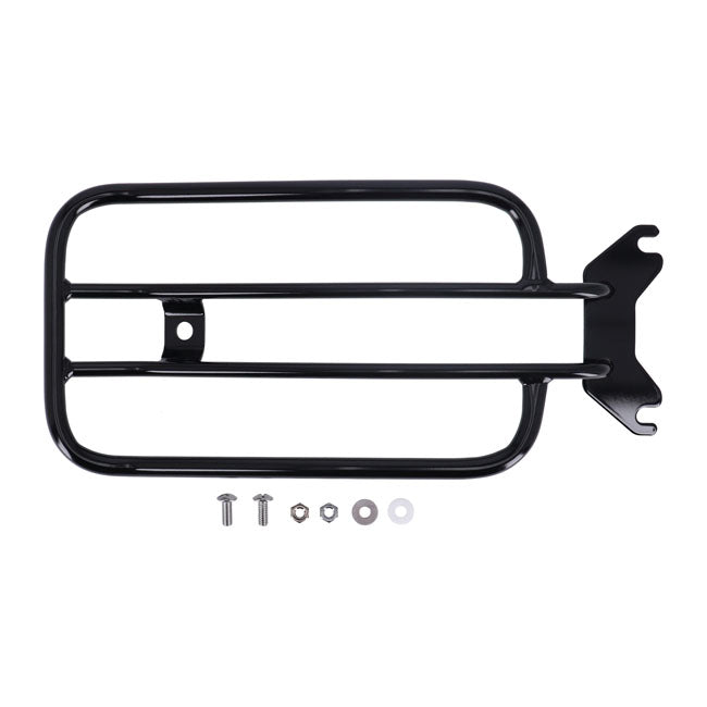 Schwarzer 7" Solositz-Gepäckträger für Harley-Davidson