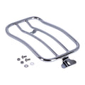 Portaequipajes Con Asiento Individual Cromado De 7" Para Harley-Davidson