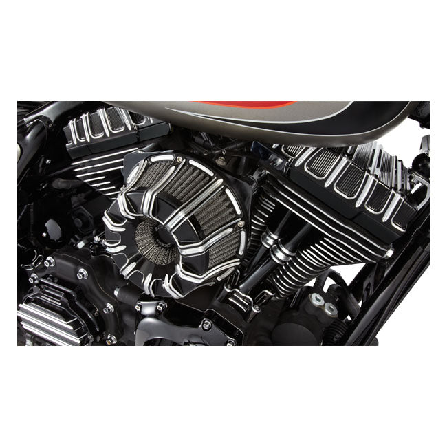 Arlen Ness 10 Gauge Rocker Cover Set, Black for Harley-Davidson