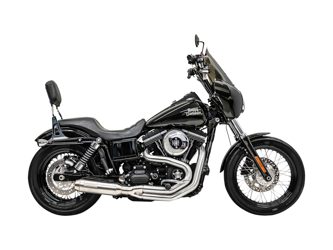 2-in-1-Superbike-Auspuffanlage mittlerer Länge für Harley Davidson
