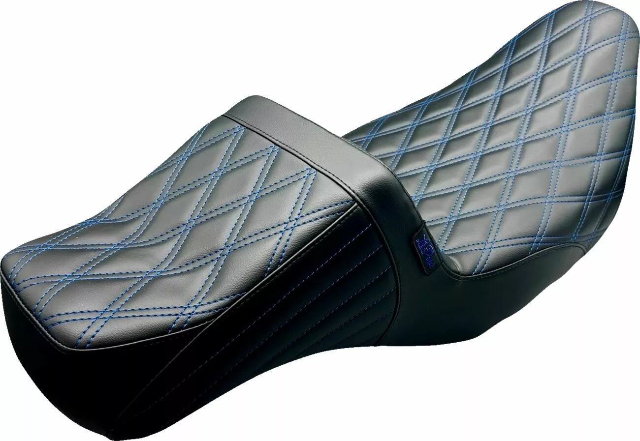 Tailwhip Daddy Long Legs Doppelter Diamant-Gewindesitz in Blau für Harley Davidson