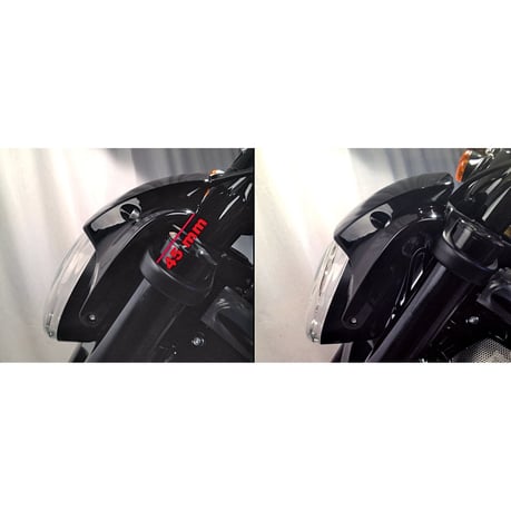 Cult-Werk, headlamp 45mm lowering kit. Black