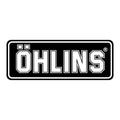 Öhlins Logo Aufkleber Schwarz/Weiß Medium