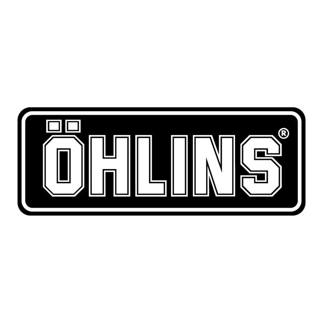 Öhlins Logo Aufkleber Schwarz/Weiß Medium