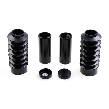 Cult-Werk, 6-piece fork tube cover kit. Short. Black