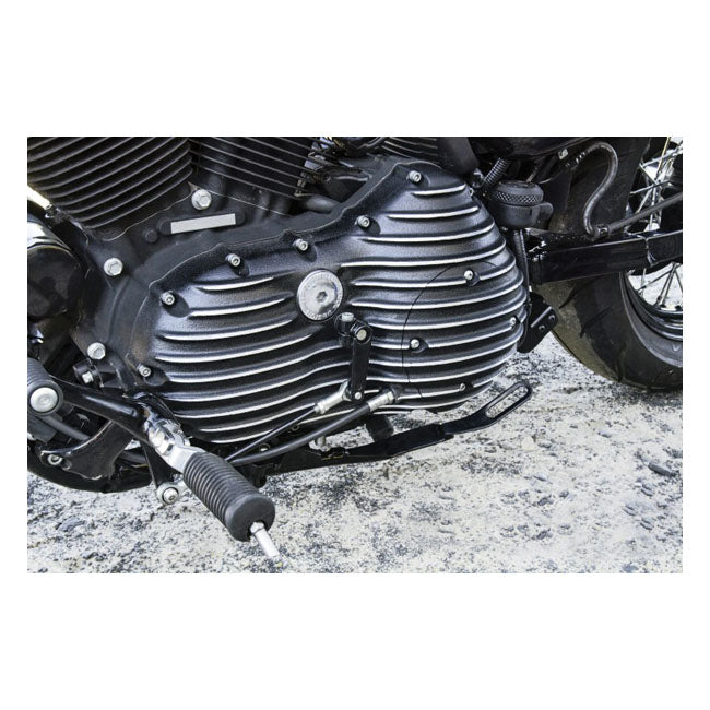 EMD, XL Ribster Primary Cover, Black Cut For Harley-Davidson 04-22 XL