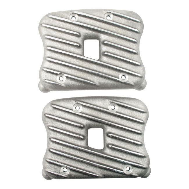 EMD Sportster Ribster Rocker Cover Set. Semi-Polished for Harley-Davidson
