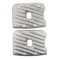 EMD Ribster Rocker Cover Set, Semi-Polished, for Harley-Davidson