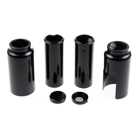 Cult-Werk, 6-piece fork tube cover kit long. Gloss black