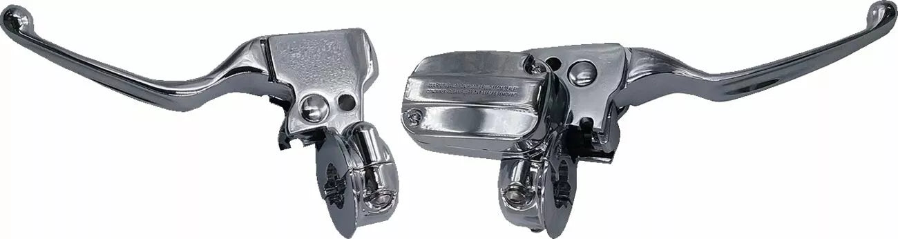 Chrome Brake/Clutch Control Kit and Switch Housings for Harley Davidson