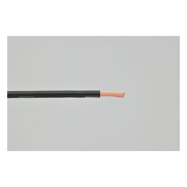 Elektrisches Kabel. 1 Meter 2,00 mm². Schwarz für Harley Davidson