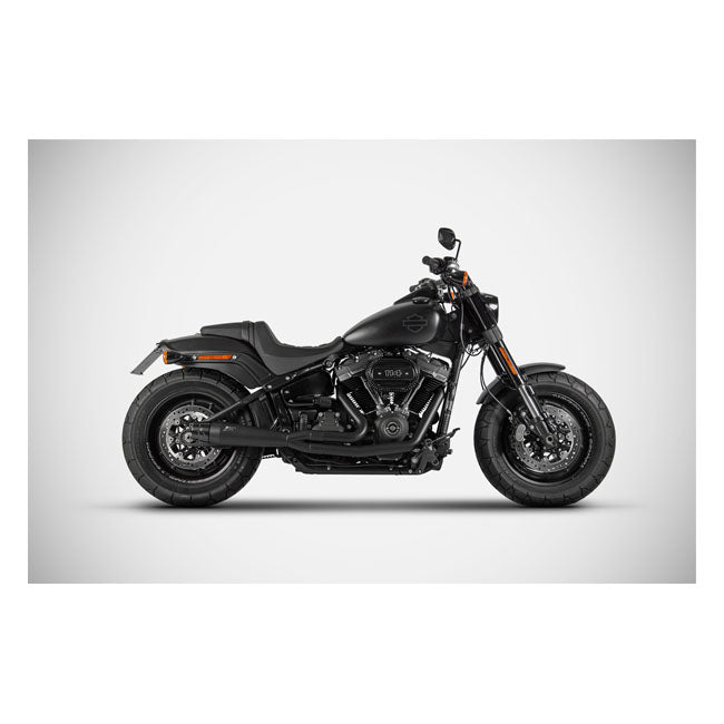 Zard, 2-1 Volledige zwarte ontsnapping M8. Mat Black voor Harley Davidson