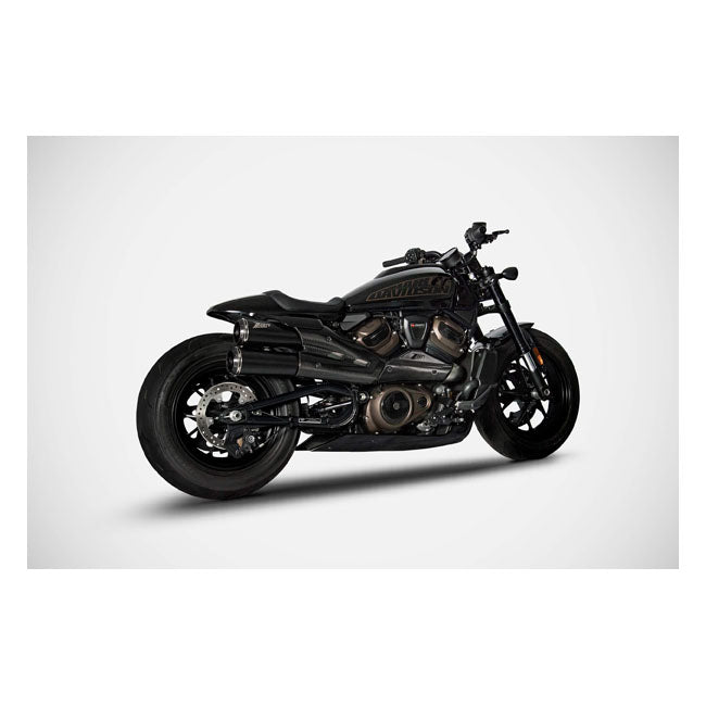 ZARD, SPORTSTER S TOP GUN EXHAUST SYSTEM. MATTE BLACK ECE