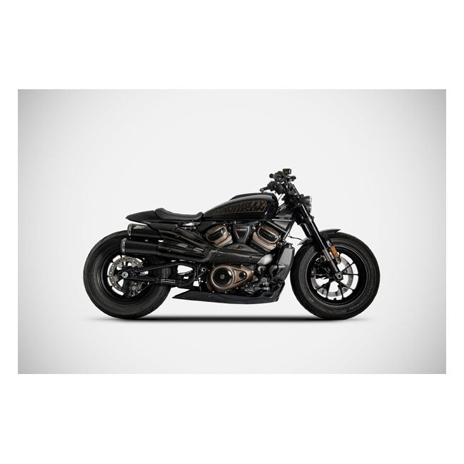 ZARD, SPORTSTER S TOP GUN EXHAUST SYSTEM. MATTE BLACK ECE