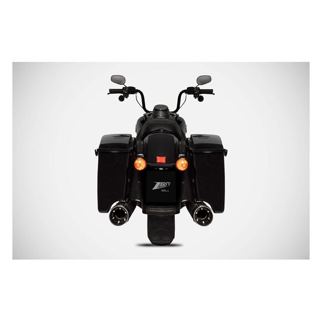 Silenciadores Zard Inox Para Touring Slip-On. Negro Mate