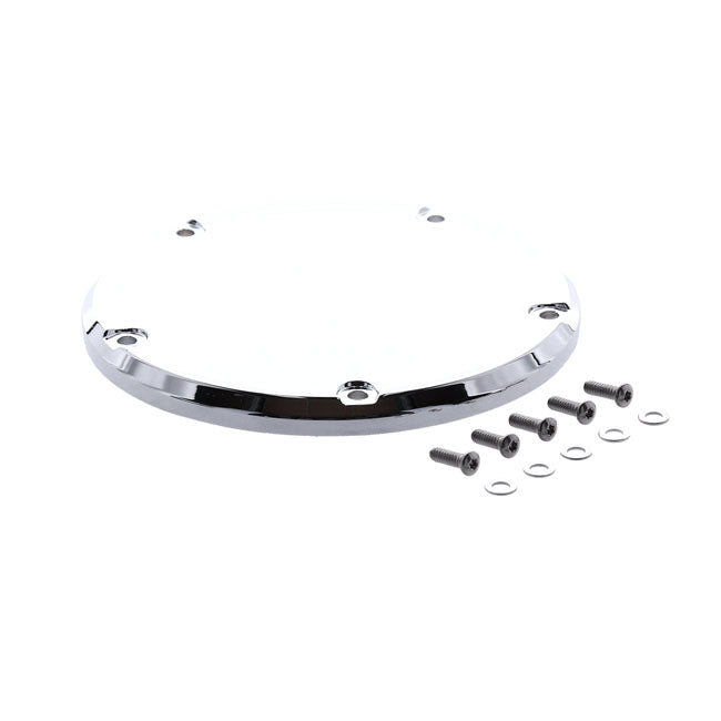 Derby-Deckel, gewölbt, glatt, Chrom für Harley Davidson