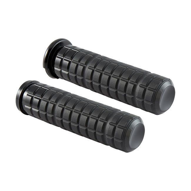Arlen Ness Speedliner Black Handlebar Grip Set for Harley-Davidson