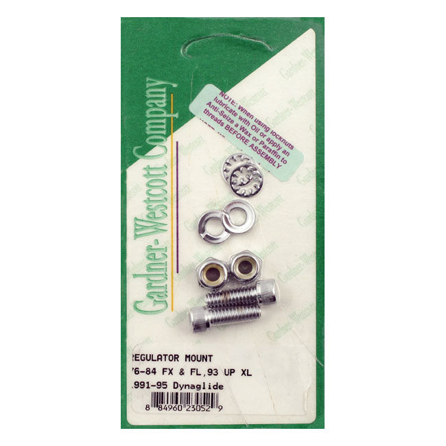 GW Chrome Allen Voltage Regulator/Rectifier Mounting Kit for Harley-Davidson