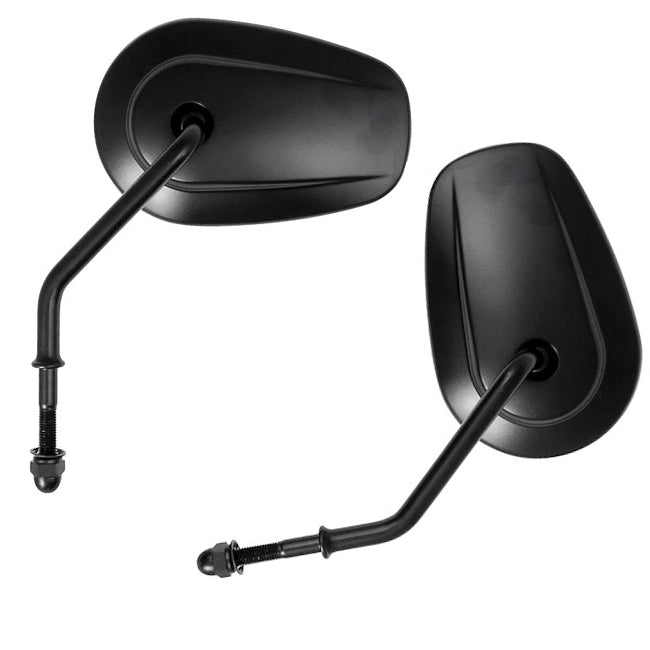 Approved Black Tapered Rearview Mirrors for Harley-Davidson