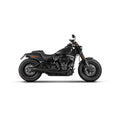 Zard 2-1 Short Cone Exhaust System for M8 Softail. Black