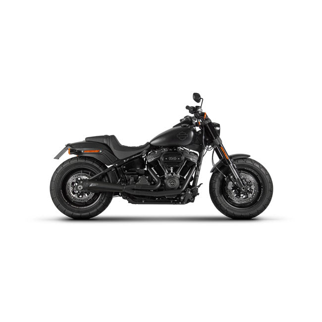 Zard 2-1 Short Cone Exhaust System for M8 Softail. Black