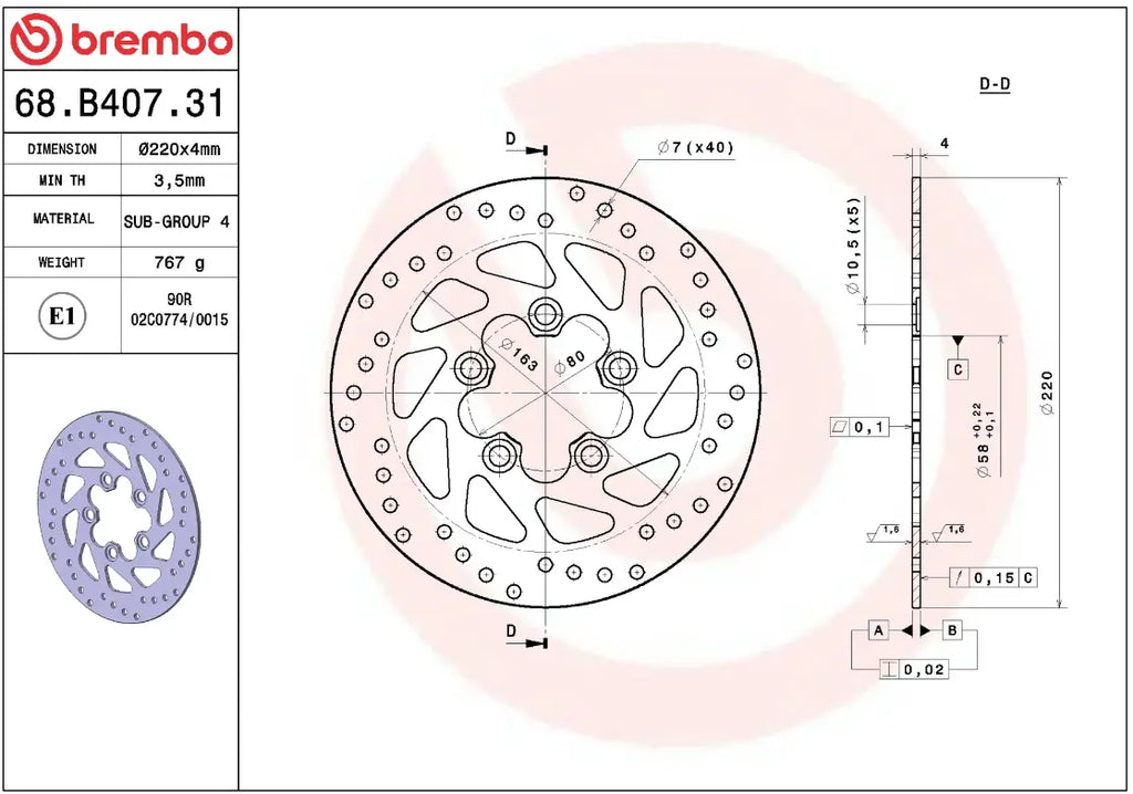 Fixed Gold Series Brake Disc for Kymco