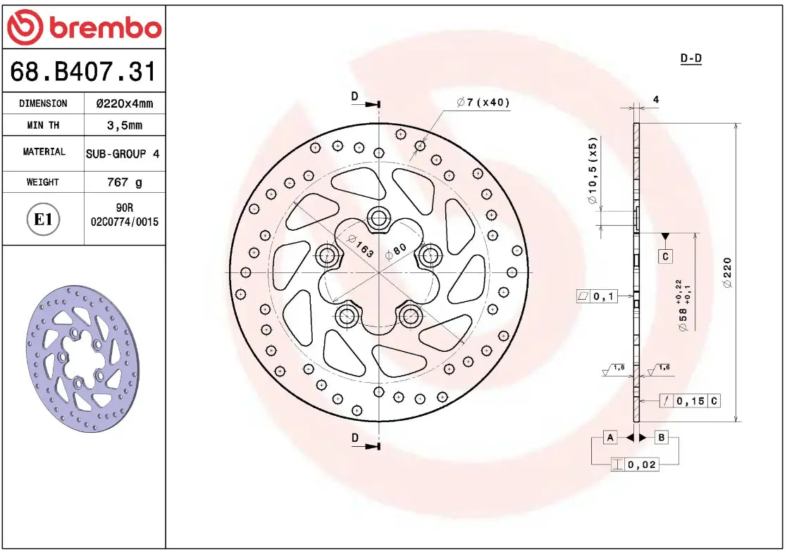 Fixed Gold Series Brake Disc for Kymco