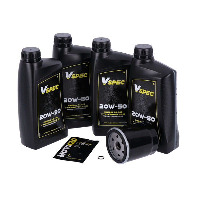 Kit Mantenimiento Aceite Motor 20W50 Mineral Para Harley-Davidson Touring