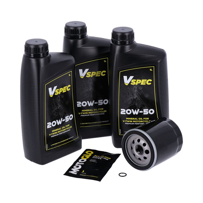 20W50 Mineral Engine Oil Maintenance Kit for Harley-Davidson Softail and Dyna